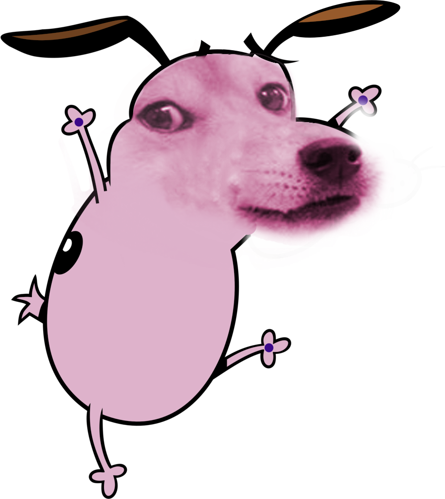 Shiba Inu Eustace Bagge Pink Dog Like Mammal Nose Mammal - Courage The Cowardly Dog Happy (895x1005)