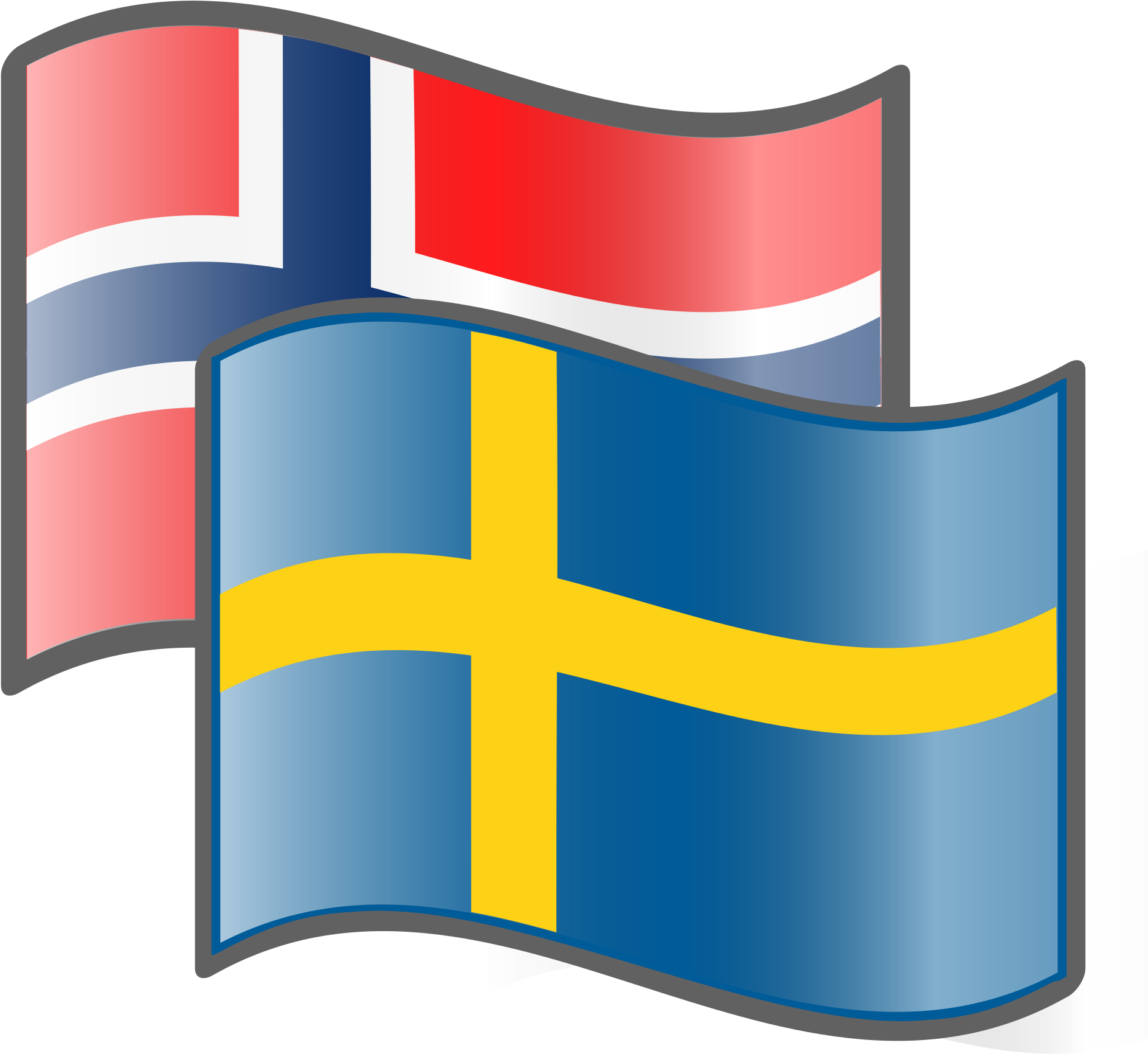 Open - Norway Sweden Flag Png (2000x2000)