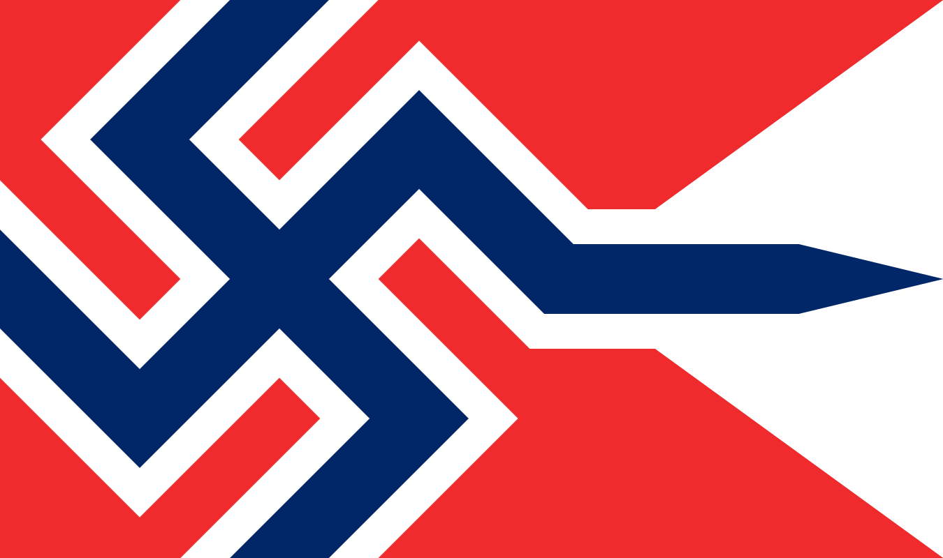 Oca State/war Version Of The Alternate, Facist Norway - Alternate Norway Flag (1350x800)