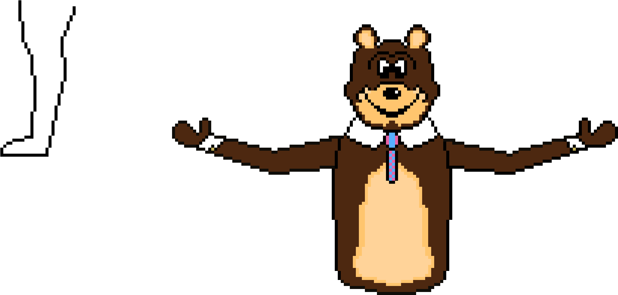 Copyright Safe Yogi Bear Rip Off Pixel Art Maker - Pixel Art (2140x1170)