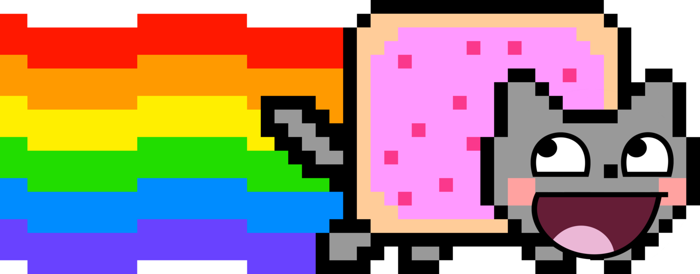 D61vfnw Clipart Of Nyan - Nyan Cat .png (1428x560)
