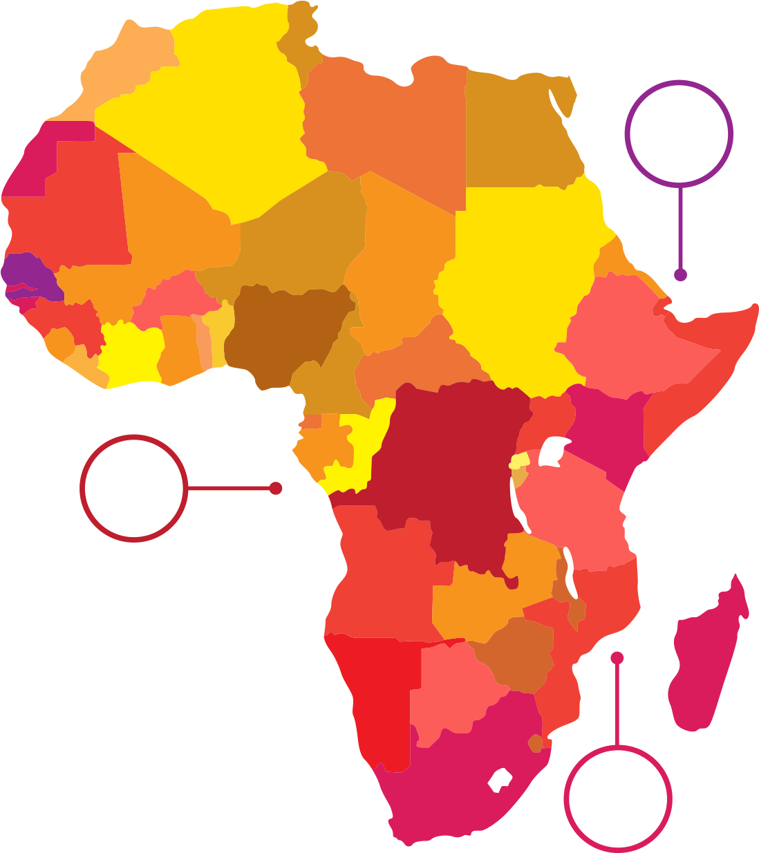 Sub-saharan Africa Russia 2018 Fifa World Cup African - Learn The Countries Of Africa (1500x1500)