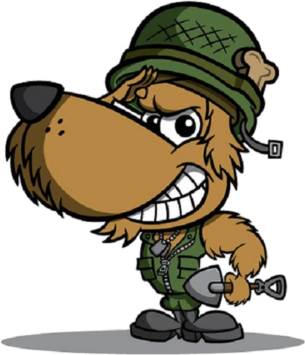 Commando Dog - Military Dog Clipart (580x620)