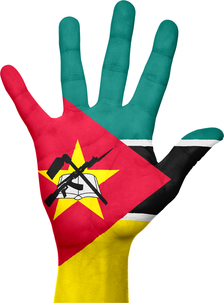 Mozambique Hand Flag Africa Png Image - Testosterone Pellets Side Effects (947x1280)