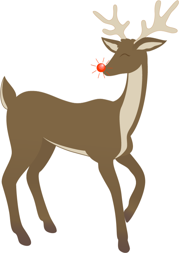 Rudolph Clip Art - Clipart Jeleń (600x851)
