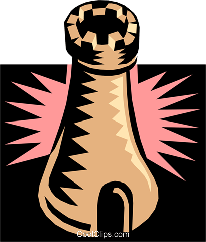 Castle, Chess Piece Royalty Free Vector Clip Art Illustration - Illustration (410x480)