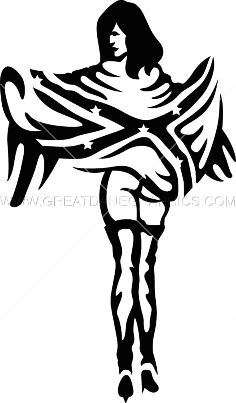 Confederate Girl - Illustration (825x1409)