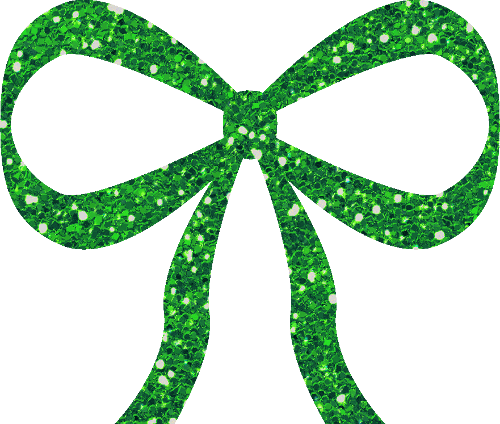 Greeen Glitter Bow Png By Clipartcotttage - Laço Ponto Cruz (500x424)