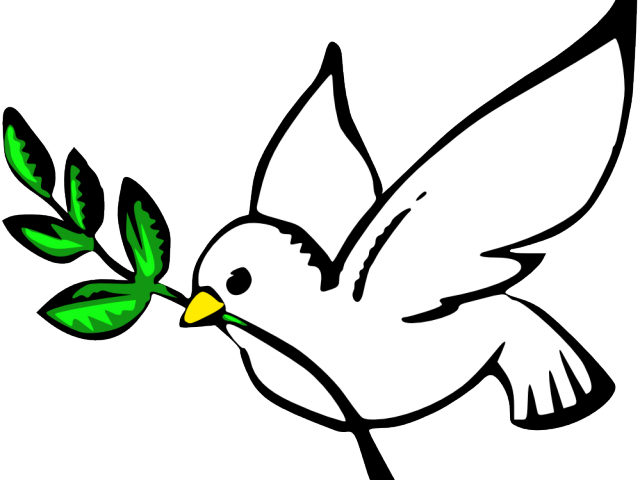 Peace Dove Clipart Vigil - Dove Sign Of Peace (640x480)