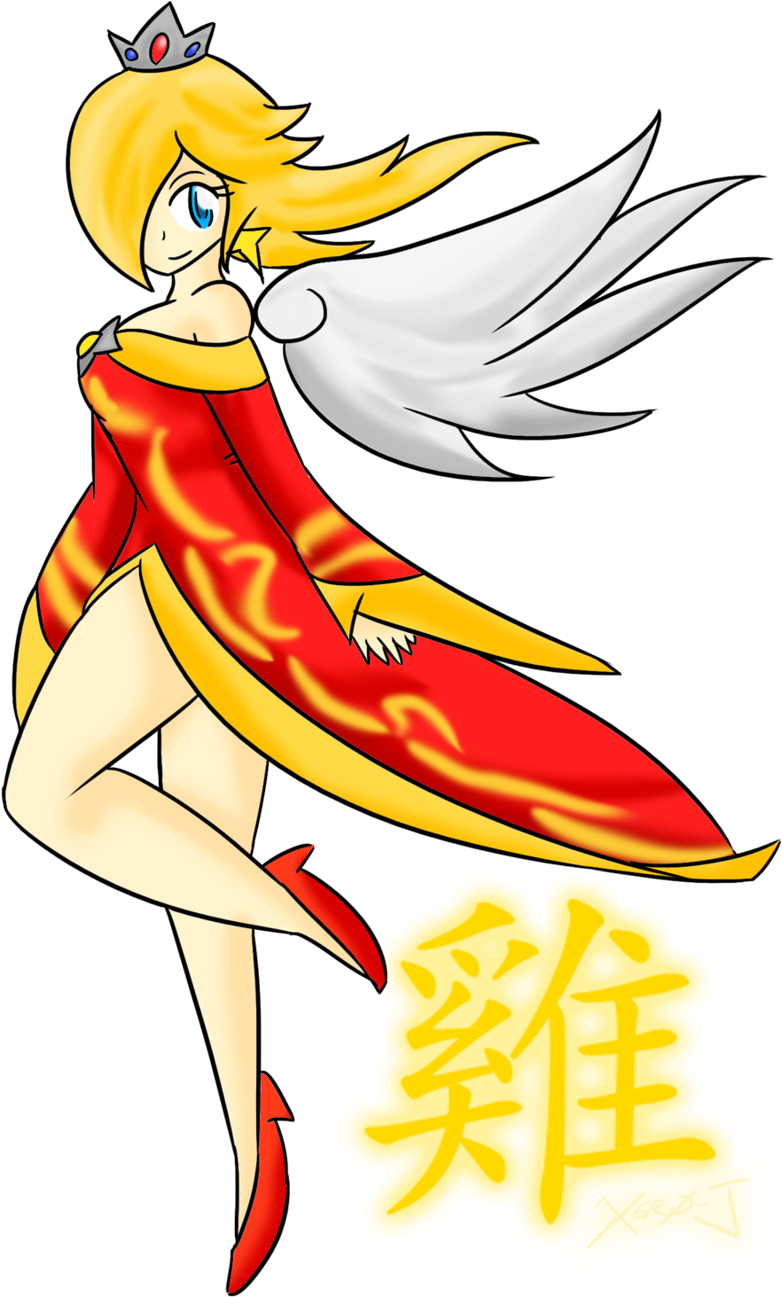 Year Of The Rooster By Xero-j - Cartoon (1024x1540)