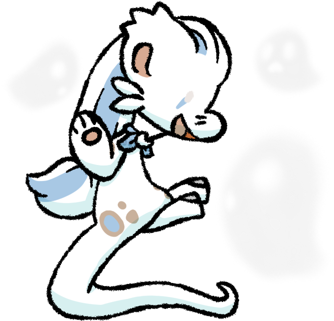 Bagbean Gift- Ghost Girl By Minidragonfly - Cartoon (800x700)