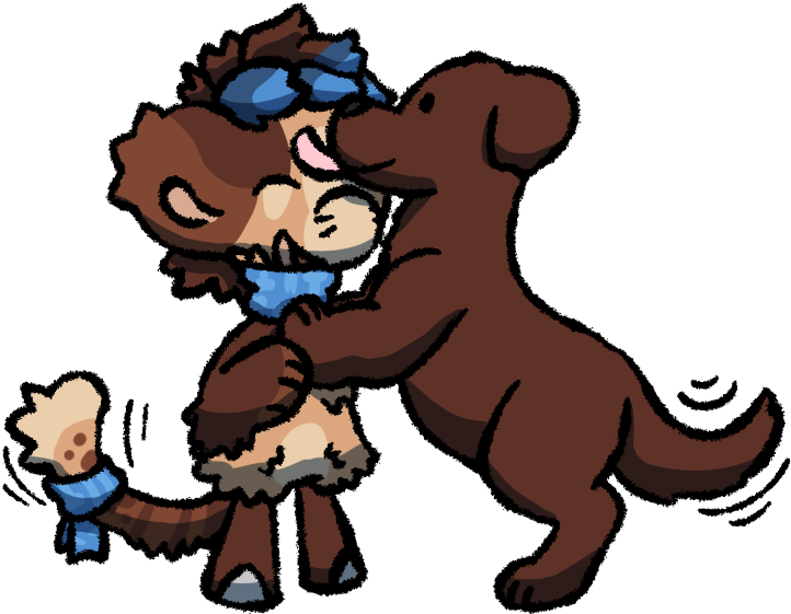 Bagbean Gift- Chocolate Brown Newfoundland Dog By Minidragonfly - Cartoon (750x600)