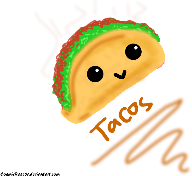 Chibi Taco By Cosmicrose67 - Taco Chibi Png (700x600)