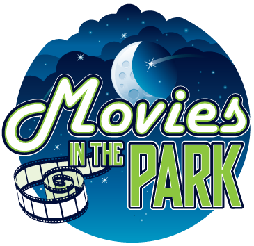 Dog Walking Logo Download - Movie In The Park Png (382x363)