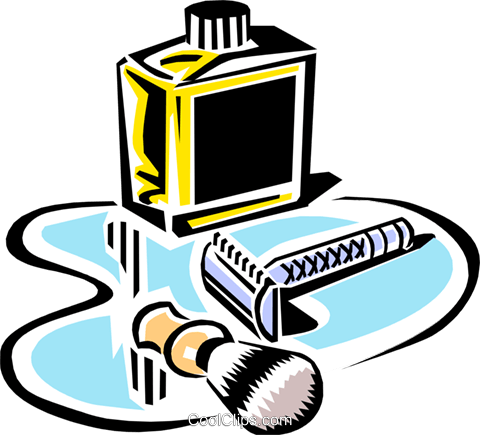 Shaving Equipment Royalty Free Vector Clip Art Illustration - Shaving Equipment Royalty Free Vector Clip Art Illustration (480x435)