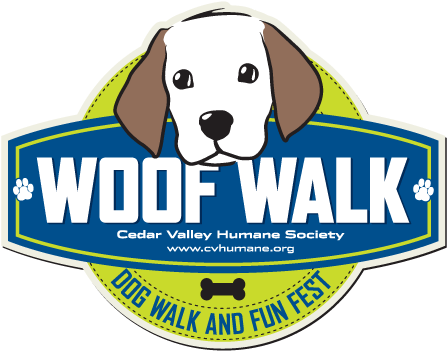 Cedar Valley Humane Society, Woof Walk Logo - Woof Walk (467x369)