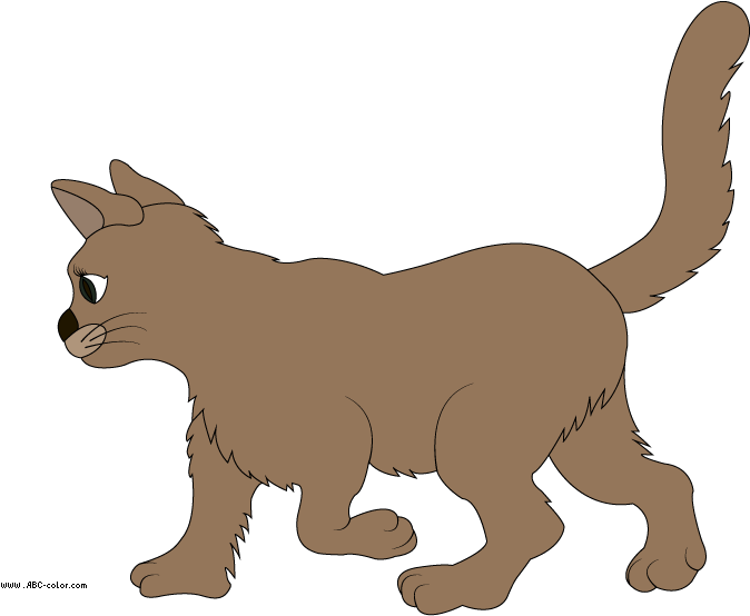 Brown Cat Sleeping Clip Art At Clker - Drawing (822x567)