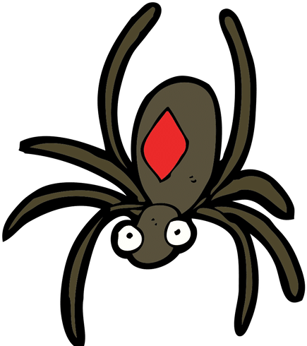 Spider - Red Back Spider Cartoon (500x500)