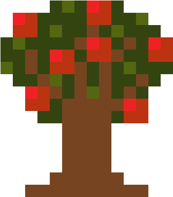 Apple Tree - Pixel Art Poop Emoji (400x400)