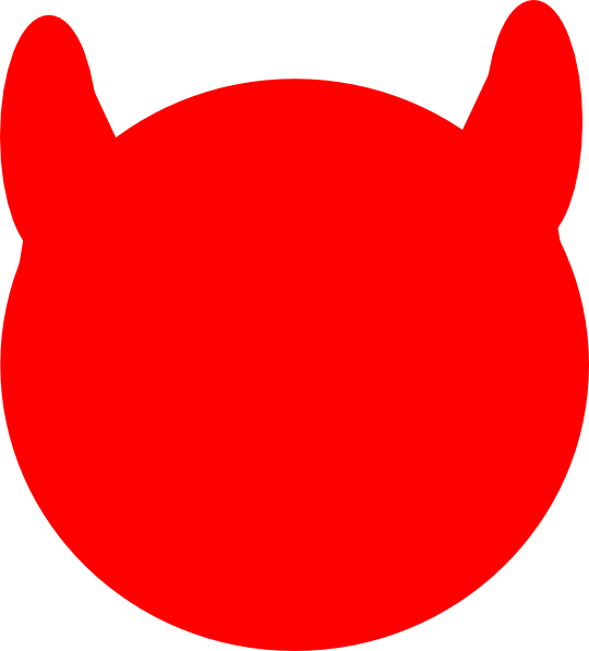 Red Devil Horns Clip Art (540x597)