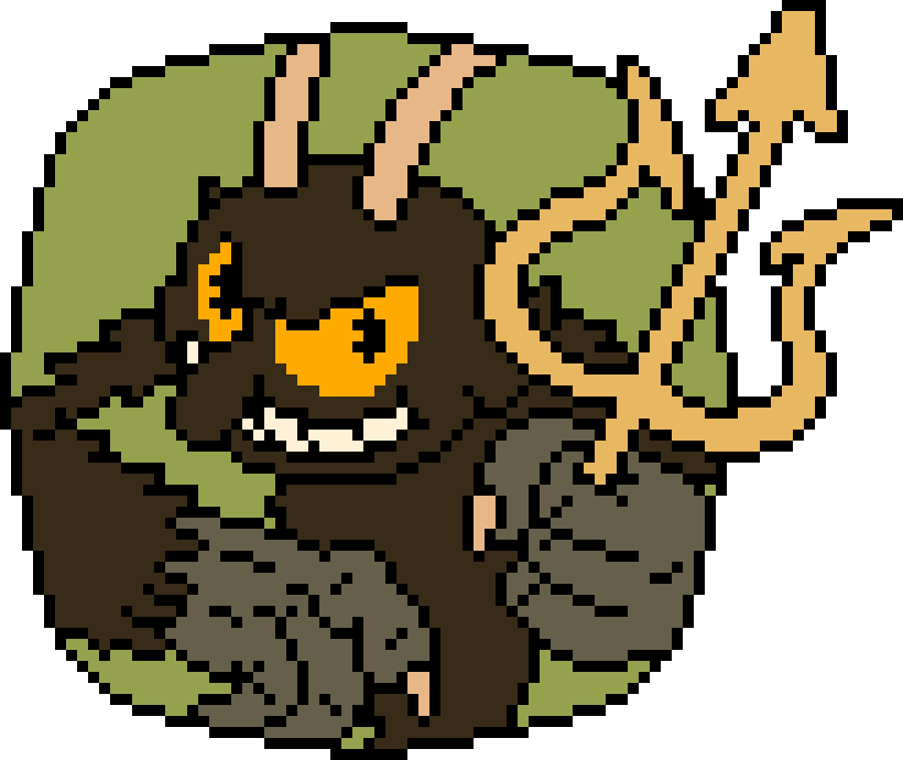Cuphead - The Devil - By Aplawesome - Cuphead Devil Pixel Art (820x690)