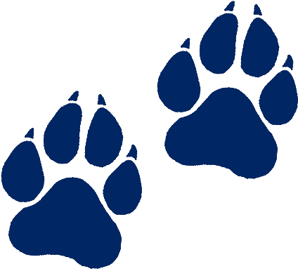 Scratches Clipart Bobcat - Wildcat Paw Print Clipart (441x400)