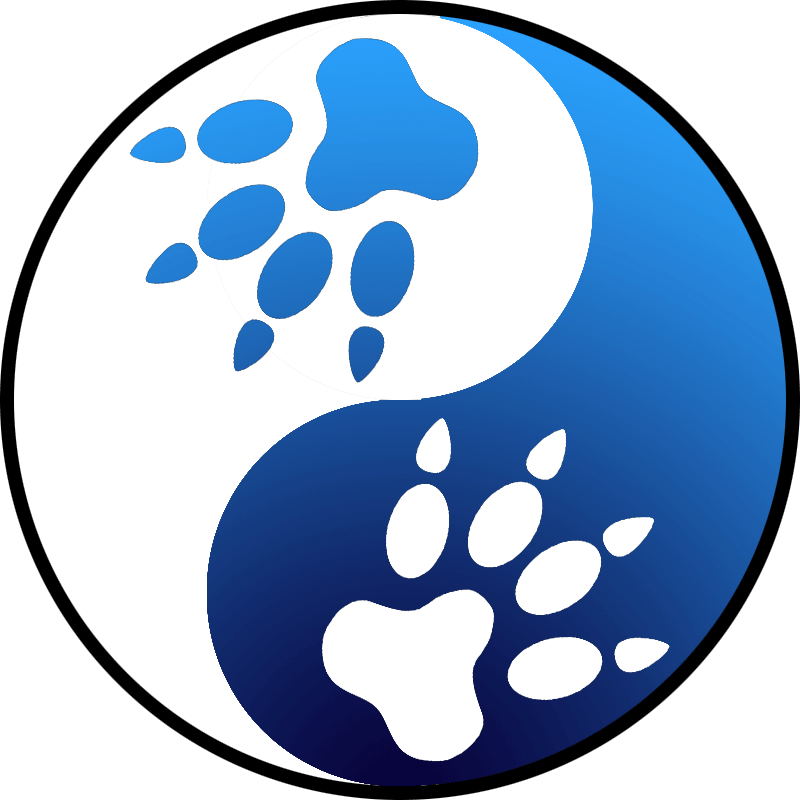 White Wolf And Blue Wolf By Triaddraykin - Blue And White Wolf Logo (800x800)