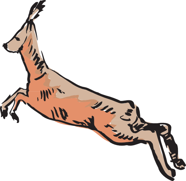 Antelope Jumping Clip Art - Antelope (600x583)