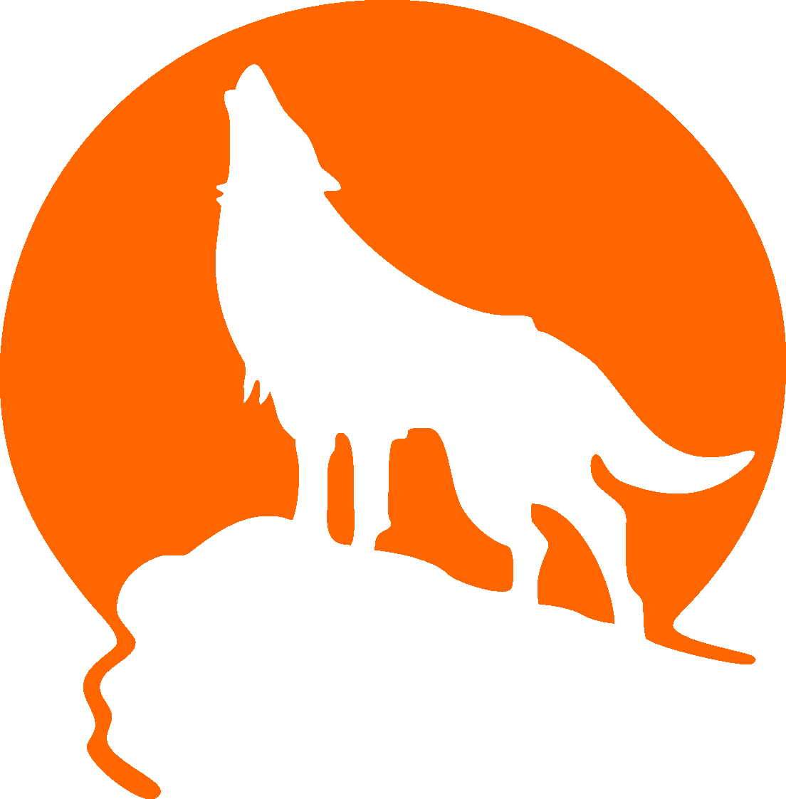 Free Wolf Howling Clipart Image - Howling Wolf Vector (1104x1122)