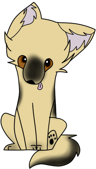 Derpy German Shepherd By Pawprints-903 - Cartoon (400x590)