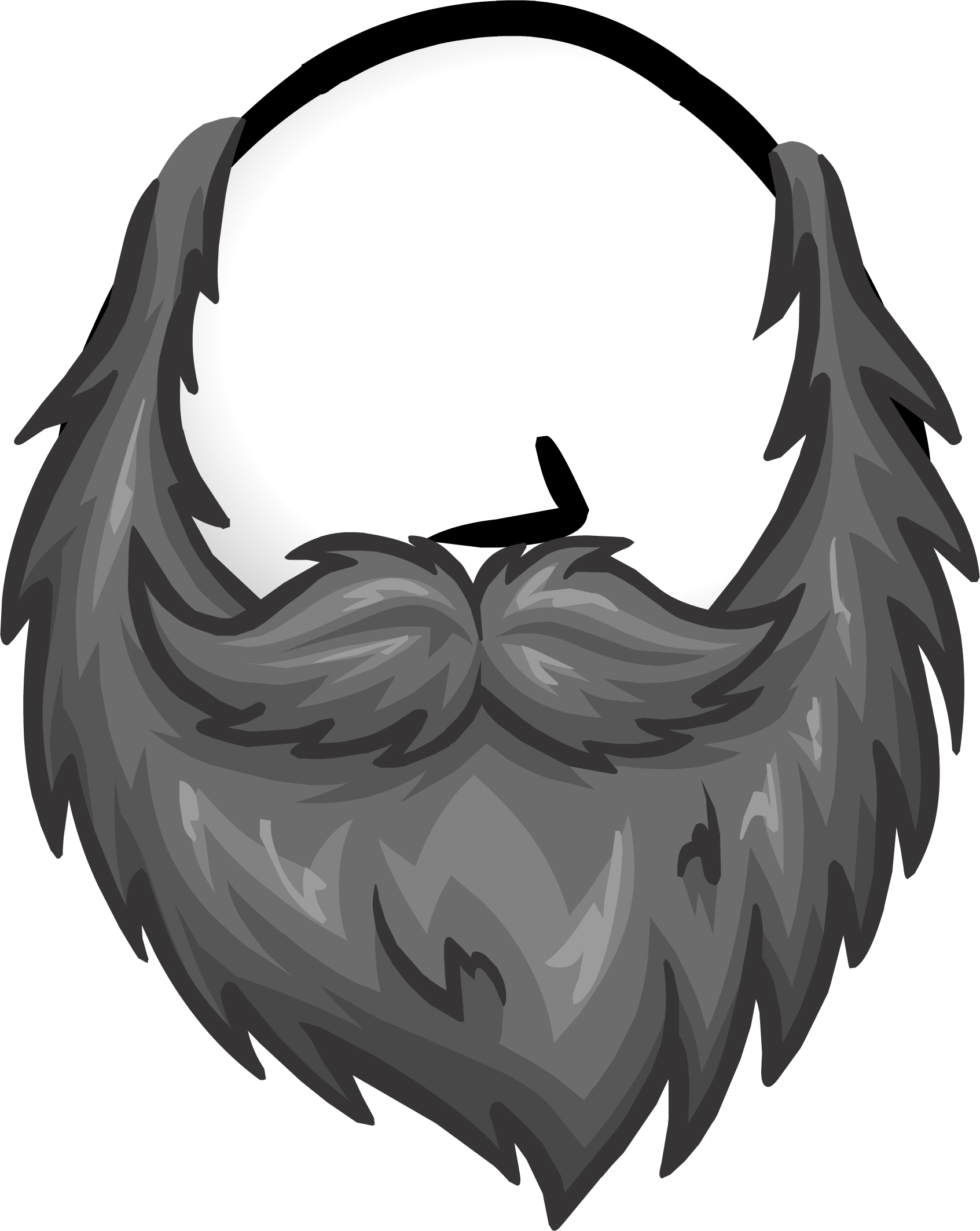 Viking Clipart Grey Beard - Club Penguin Beard (1693x2125)