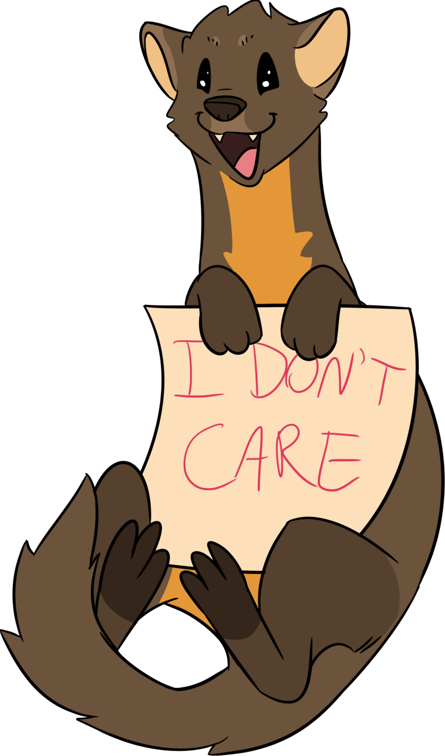 Happy Pine Marten By Rusatus Happy Pine Marten By Rusatus - Cute Pine Marten Drawing (900x1530)