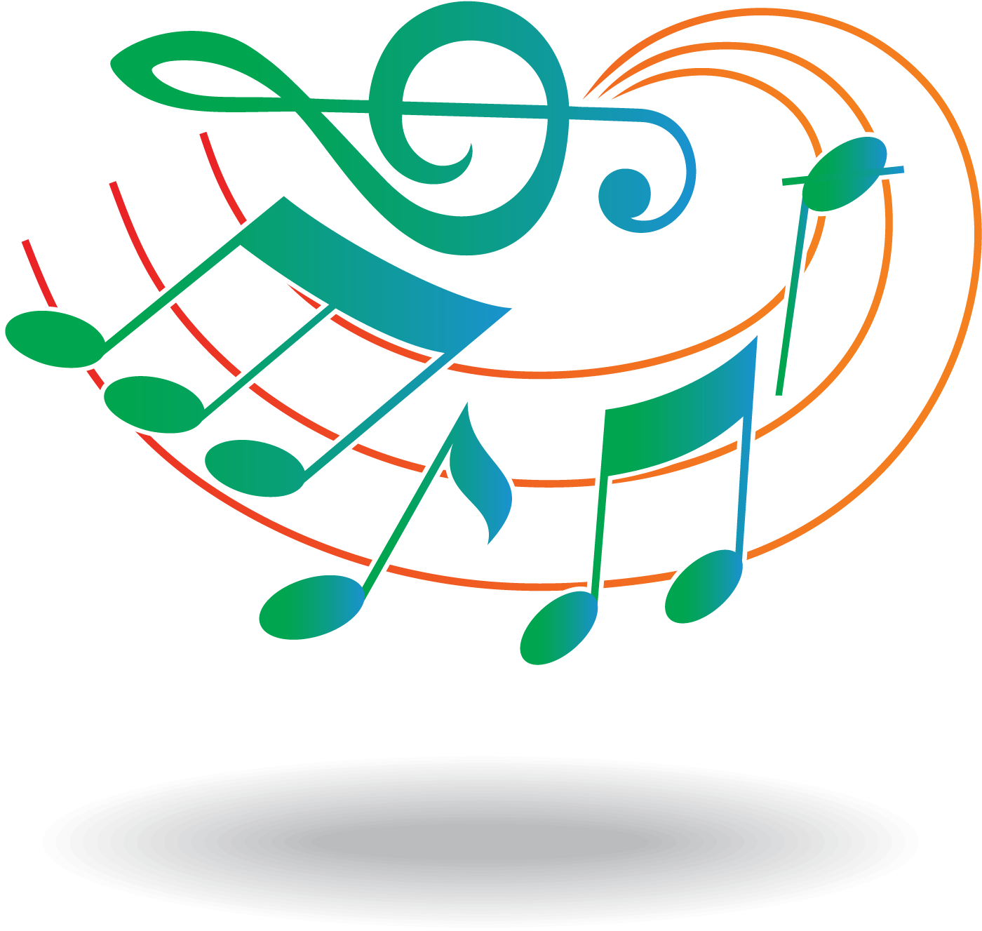 Musical Note Staff Clef - Music Notes Design (1500x1500)