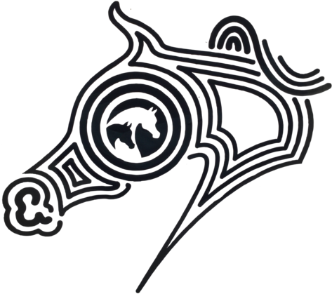 Arabian Full Maze Horse Head-black Vinyl - Arabian Horse (480x437)