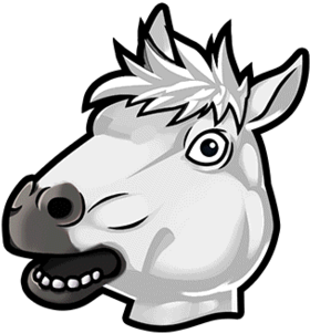 Gear-white Horse Headdress Render - Cartoon (350x350)