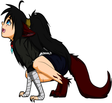 Chibi Wolf Girl Roblox Download - Anime Wolf Girl Drawing (420x420)