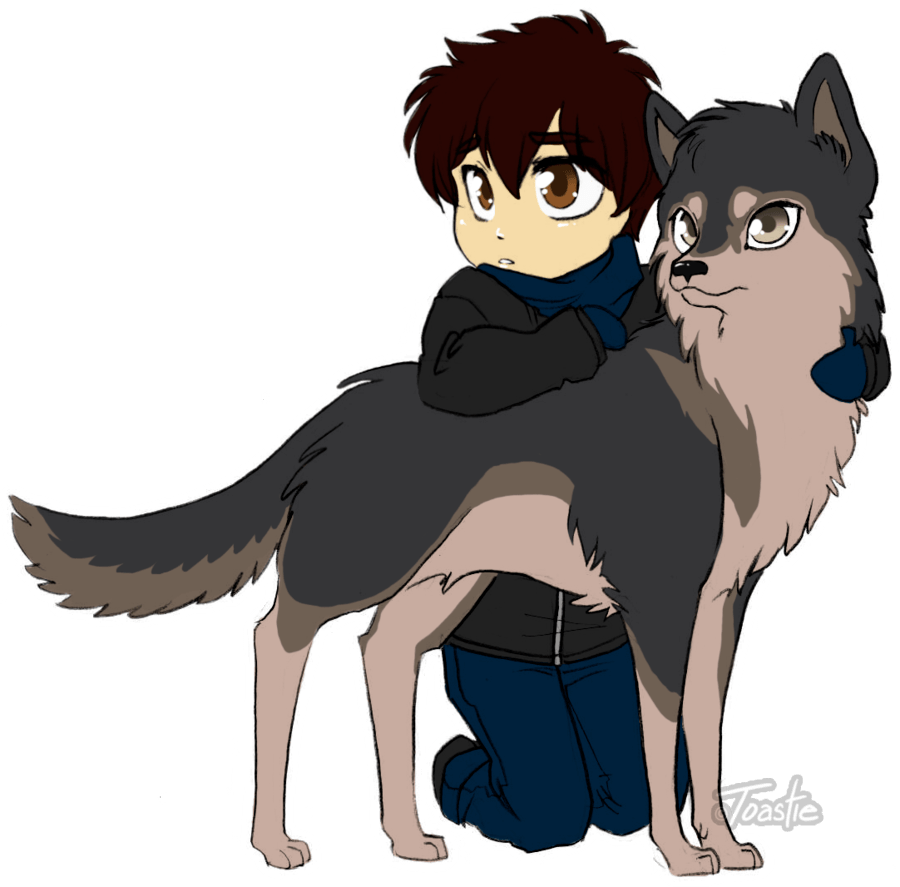 Anime Wolves Bad Boy You - Boy And His Wolf (900x887)