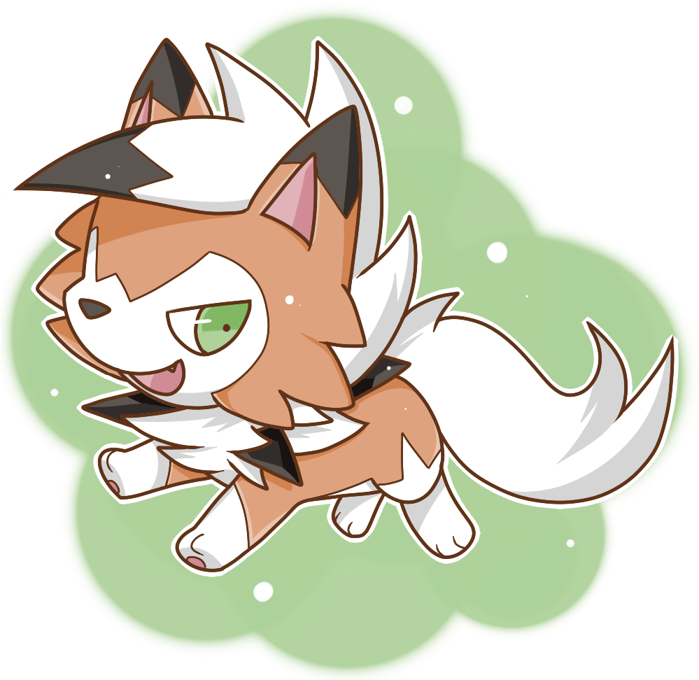 Chibi Wolf Pup Download - Lycanroc Dusk Form Chibi (1000x1000)