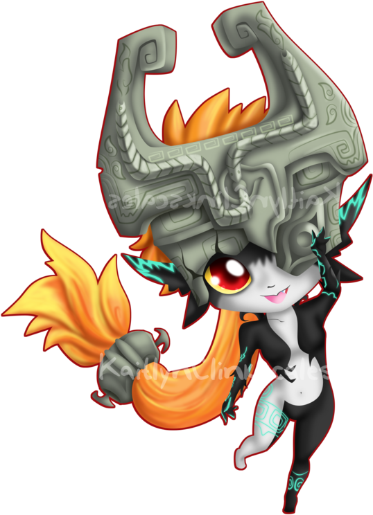 Chibi Wolf Link And Midna - Legend Of Zelda Midna Chibi (600x838)