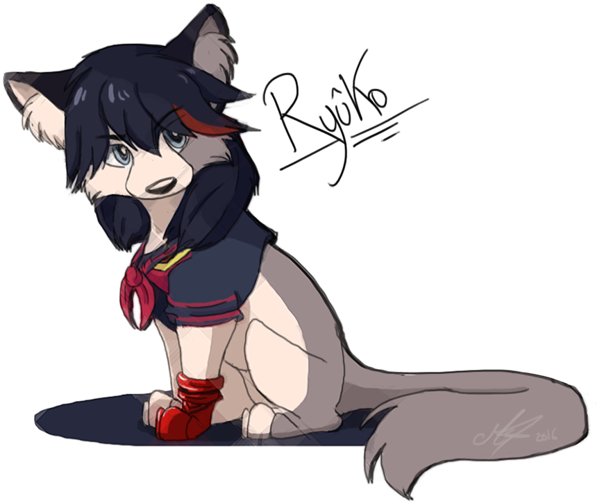 Ryuko Chibi Wolf By Mary251 - Cartoon (900x741)