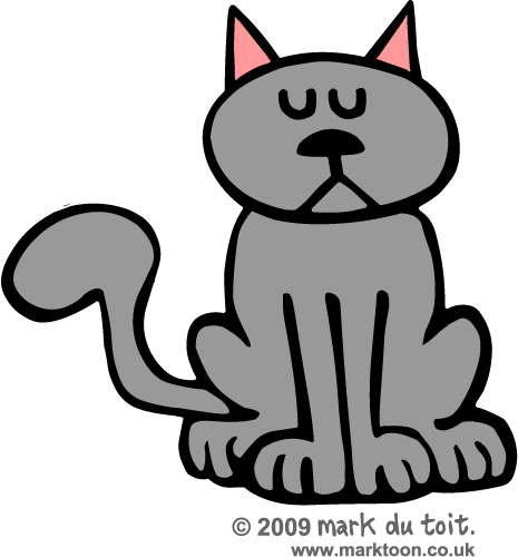 Big Cat Clipart Cat Gif - Aloof Cat Clip Art (465x500)