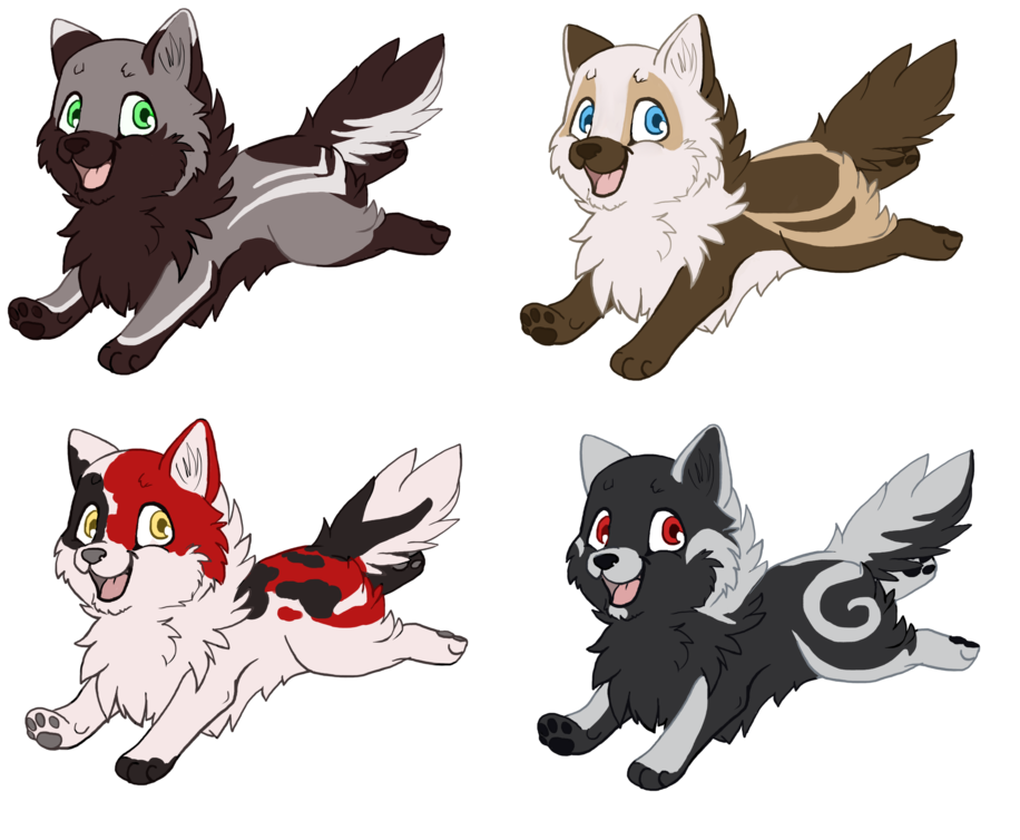 Chibi Wolf Adopts Open By X Rainflame X - Chibi Wolf Adopts (993x804)