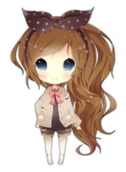 Chibi Wolf Girl Roblox Download - Anime Chibi Girl With Brown Hair (352x352)