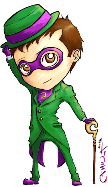 Chibi Riddler By Camishcd - Bin Bag (913x876)