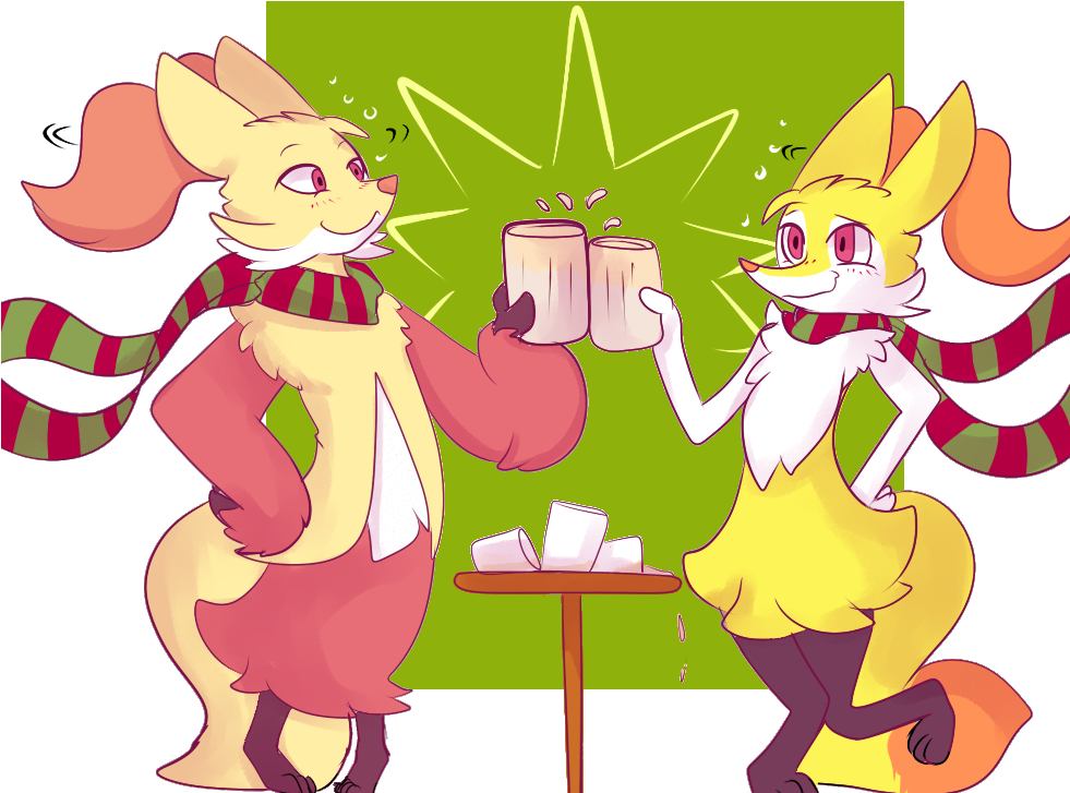 Pikachu's Adventure Pokémon Ruby And Sapphire Clip - Pokemon Fur Chest Braixen (980x797)