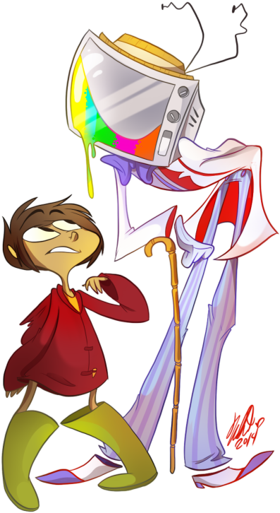 Everything I Draw Ends Up Wearing A Bow-tie - Click Property Of Hate (427x750)