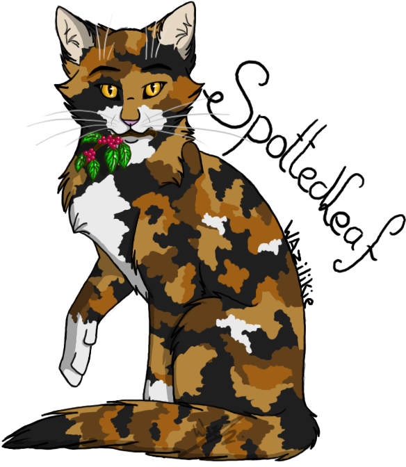 Warrior Cats Coloring Pages Spottedleaf - Spotted Leaf Warrior Cats (635x686)