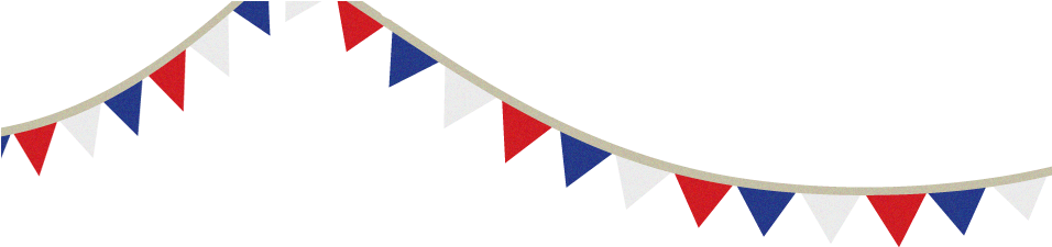 Red,white,blue Bunting - Red White Blue Bunting (955x340)