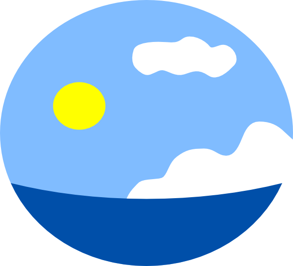 Sea Scene Clip Art At Clker Com Vector Clip Art Online - Circle (600x545)