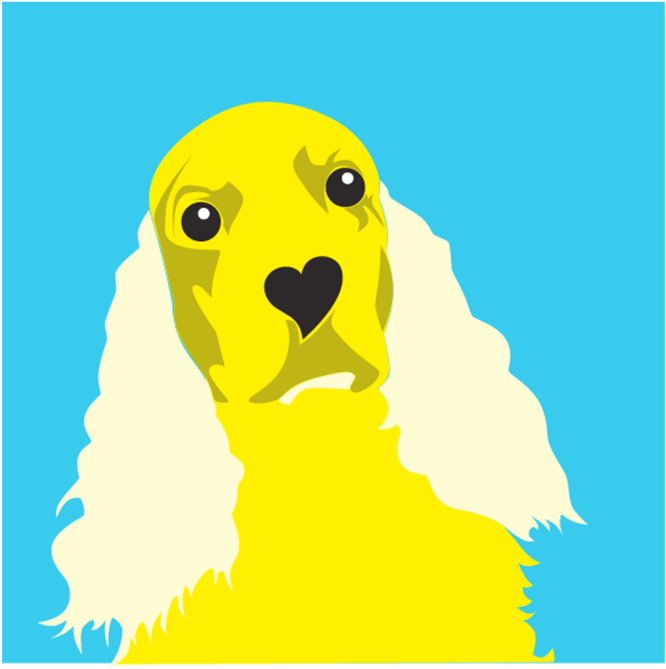Colourful Cocker Spaniel Greeting Card - Greeting Card (742x1060)